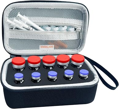 10 Slots Peptide Case for Fridge for Diabetics Insulin Vials