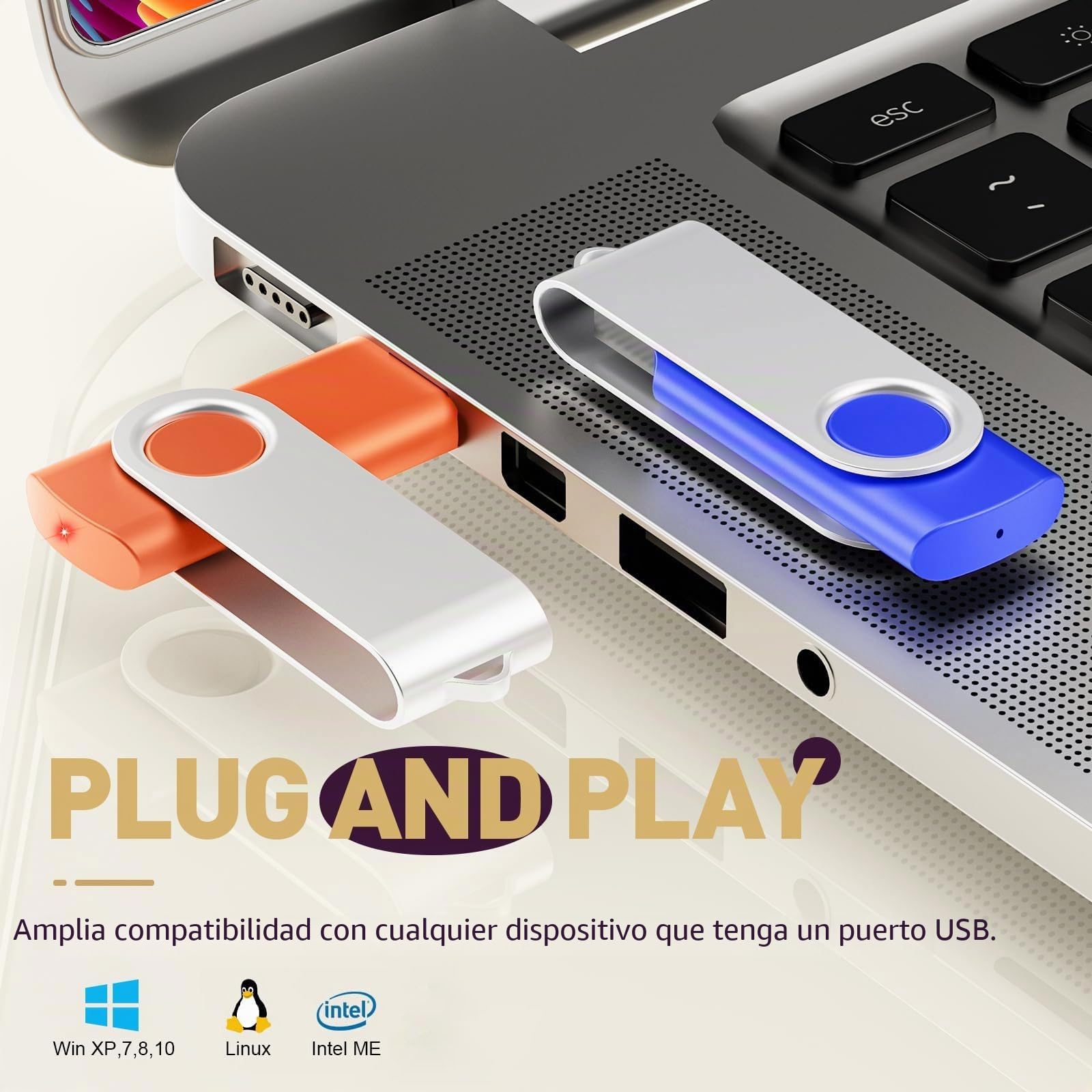 Memoria USB 128MB 10 Piezas Pen Drives - Portátil Unidad Flash USB Práctico PenDrive con 10 Unidades Cuerdas - Multicolor Giratoria USB 2.0 Flash Drive Pequeña Capacidad 128 MB by FEBNISCTE