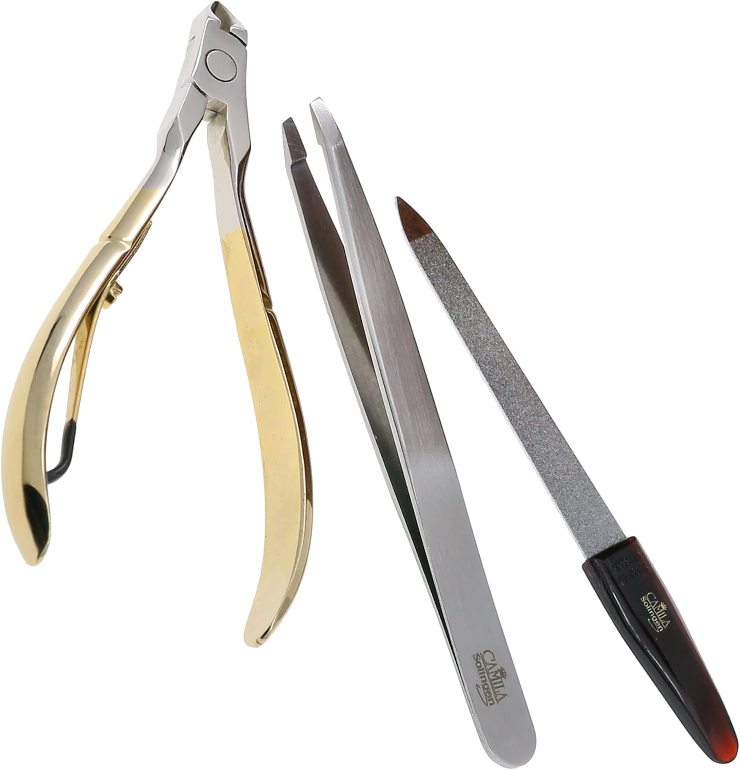 CSK2 Pedicure and Manicure Set with Nail File, Cuticle Trimmer and Tweezers for Perfect Cuticle Care and for Nose and Eyebrow Hair Cutter, Perfect Pedicure Tools and Skin Tag Remover