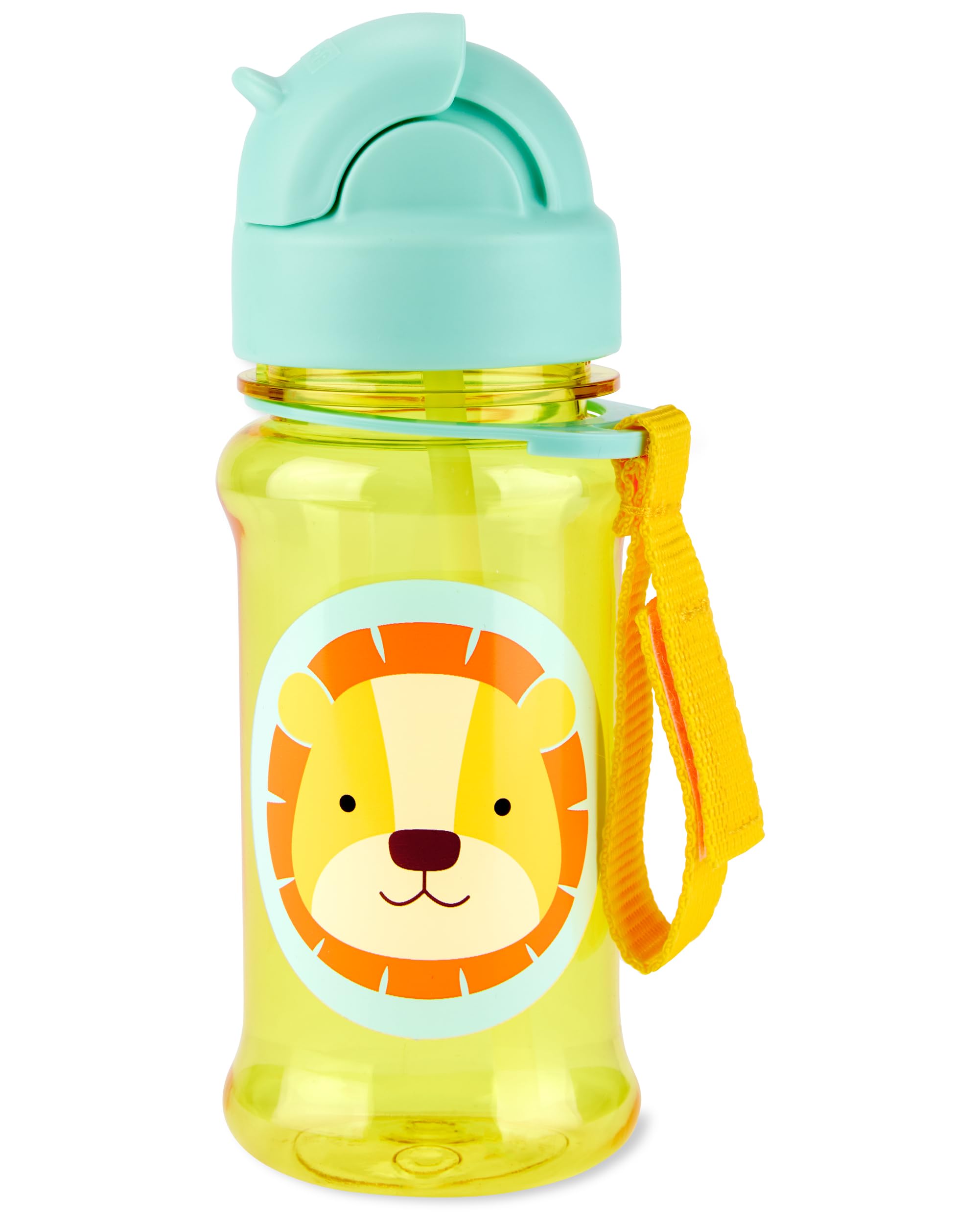 Skip Hop Zoo Straw Bottle with Tritan Renew, BPA-Free & PVC-Free Sippy Bottle for Kids, 355 mL Sipper - Lion-image-16