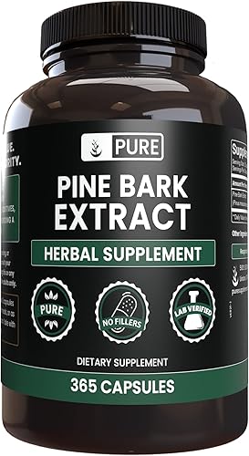 PURE ORIGINAL INGREDIENTS Extracto de corteza de pino (365 cápsulas) sin magnesio o rellenos de arroz, siempre puro, verificado por laboratorio