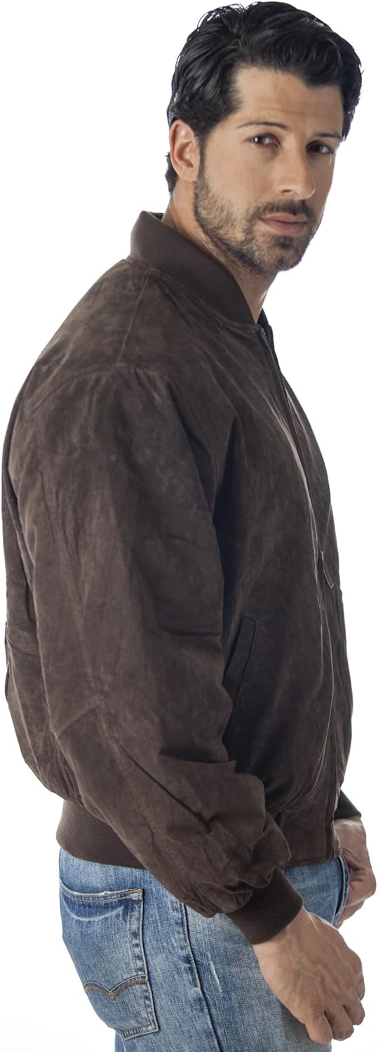 REED EST. 1950 Men’s Luxury Suede Leather Baseball Jacket – Premium Soft Suede with Smooth Interior Lining - Image 5