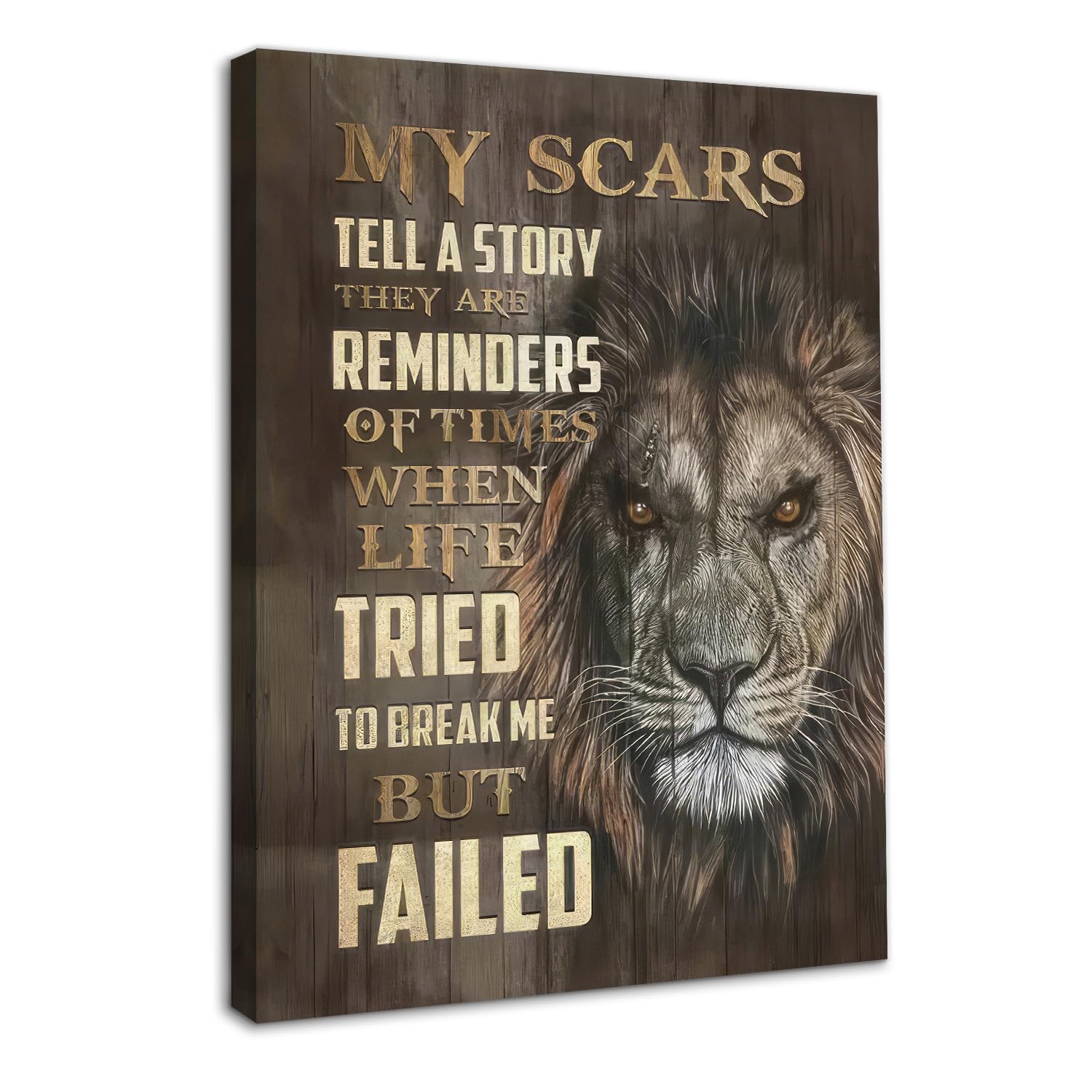 Dazzlewall Framed Motivational Lion Wall Art Poster Animal Inspirational Quote Poster for Office Gym Bedroom Decor 12x16 in