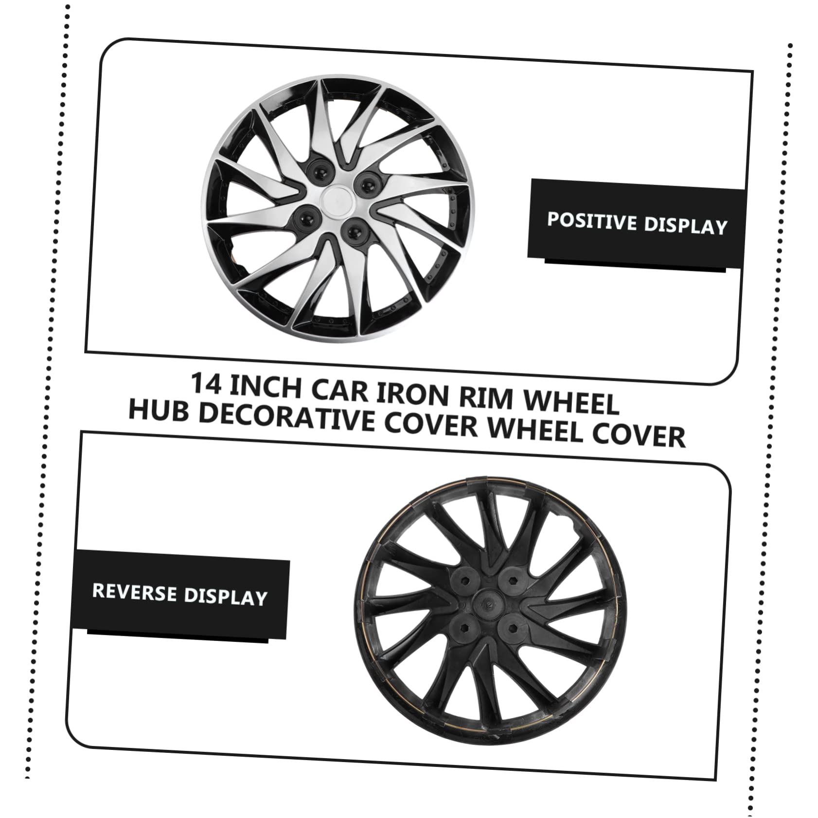 Ensemble De Housses De Roue De Voiture - 14" PP Installation Facile Décoration De Voiture