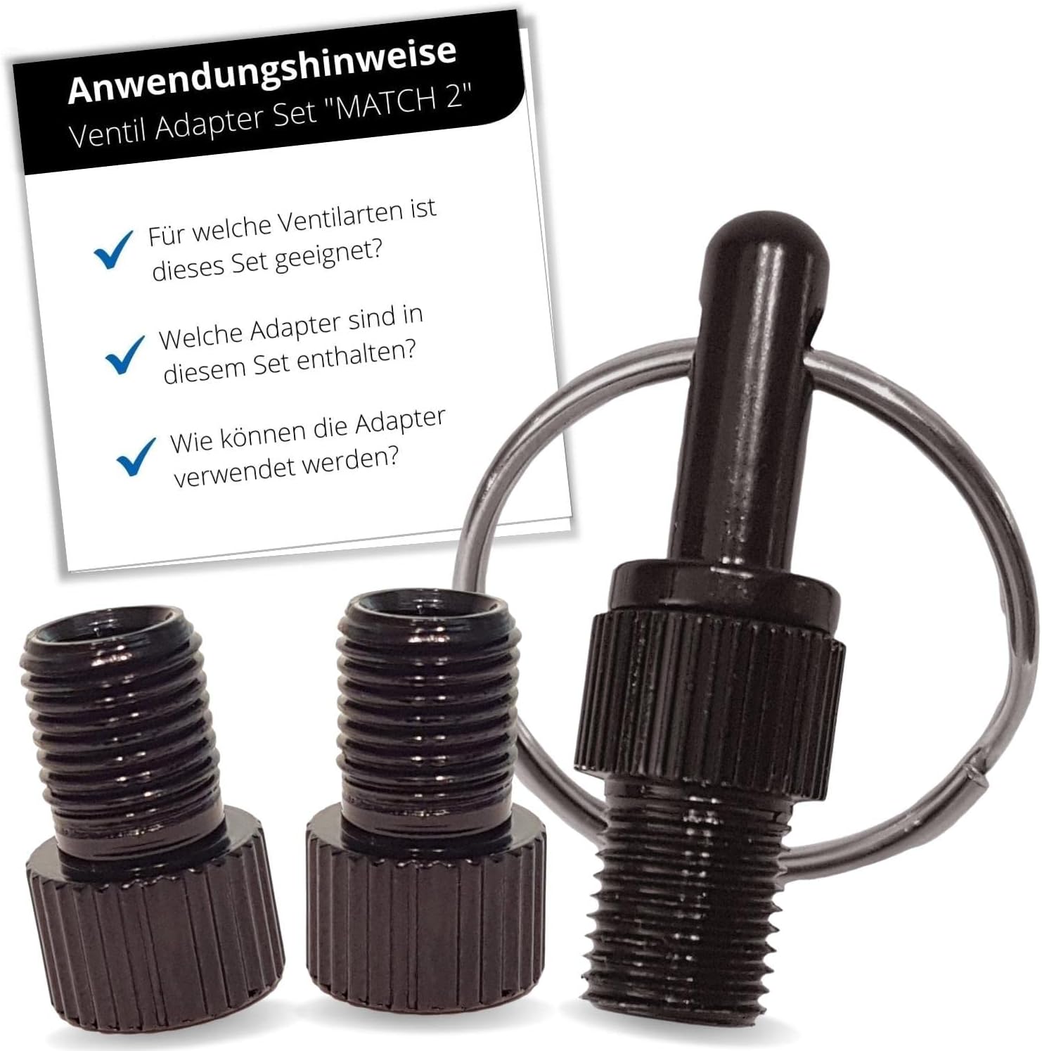 NedFoss 10x Fahrrad VentilAdapter DV & SV (Dunlop & Französisches Ventil) auf AV (Auto