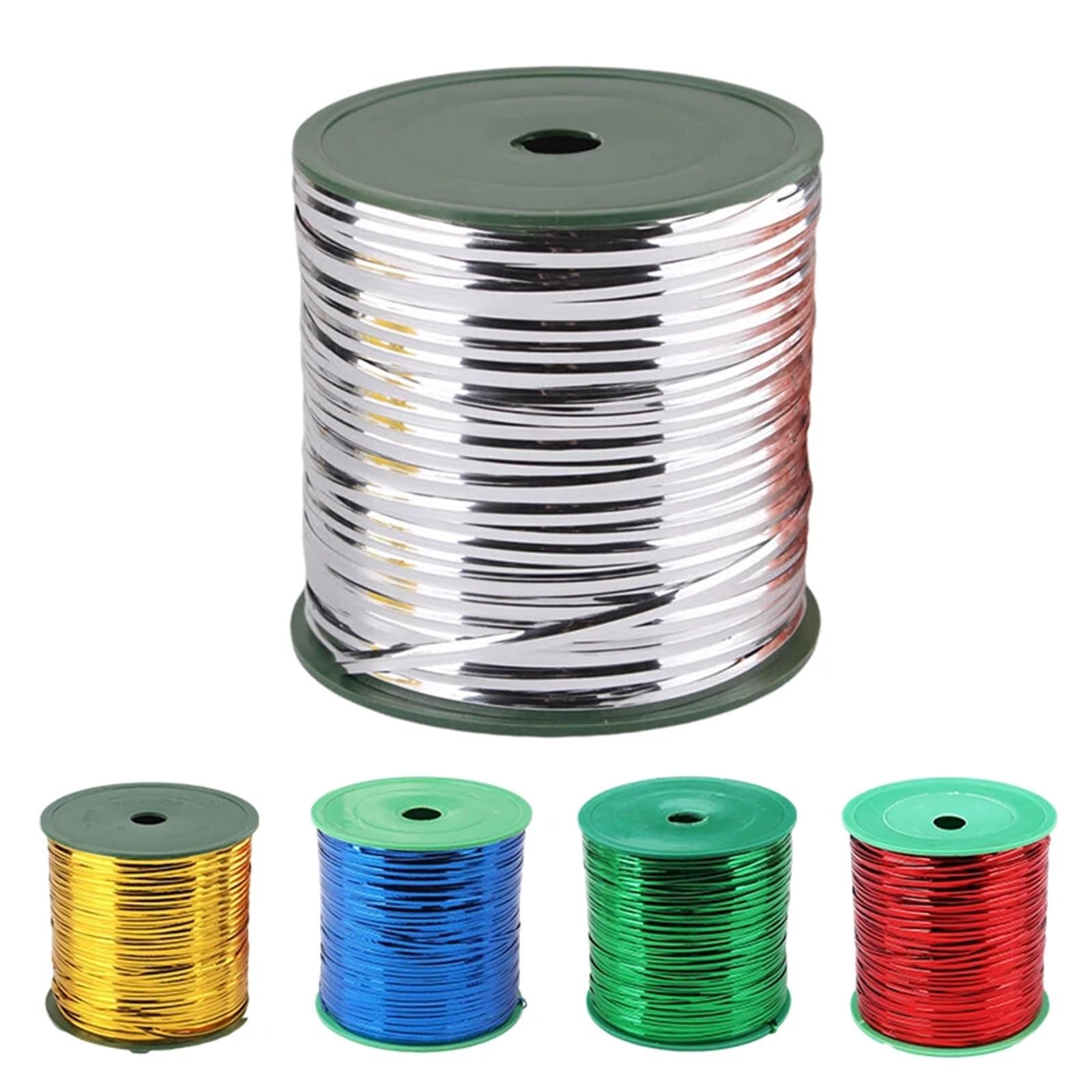 Metalowe krawaty skręcane 2Roll Twist Wire Tie Multicolor Gift Packaging Wrap Ribbon Rope Food Bread Bag Clip Binding for Gift Packing(Color1)
