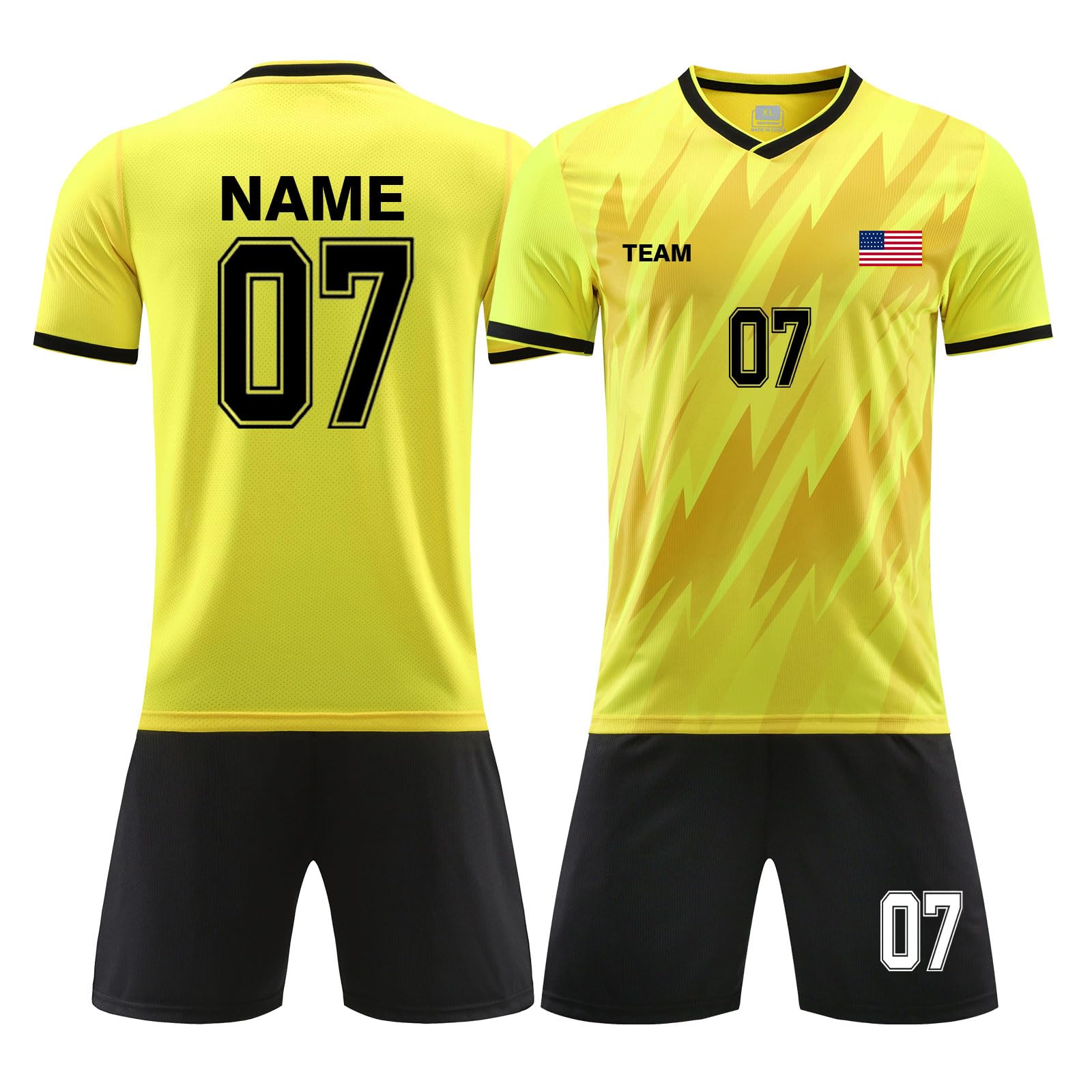 LAIFU Personalized Soccer Jersey set for Kids Adults Custom Soccer Shirt Short with Name Number Team Logo