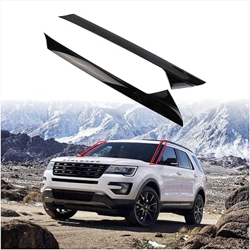 A-Pillar Front Molding Windshield Outer Trim w/Side Tape Fit for 2011-2019 Ford Explorer 4 Door Utility Left+Right