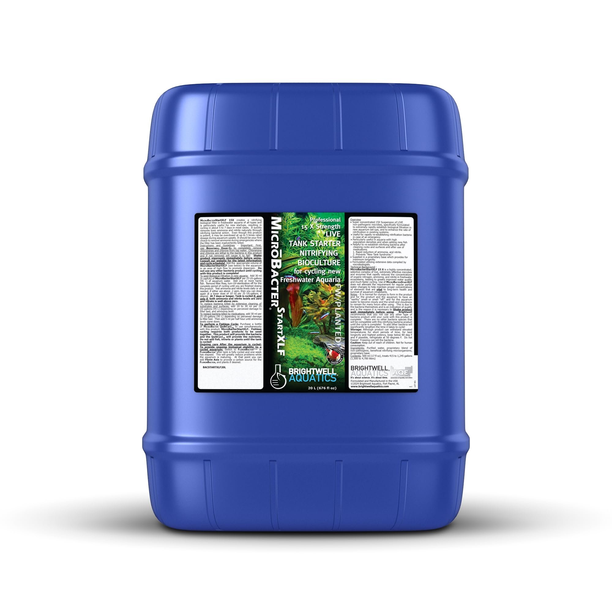 Brightwell Aquatics MicroBacter Start XLF Freshwater Tank Starter, 20L
