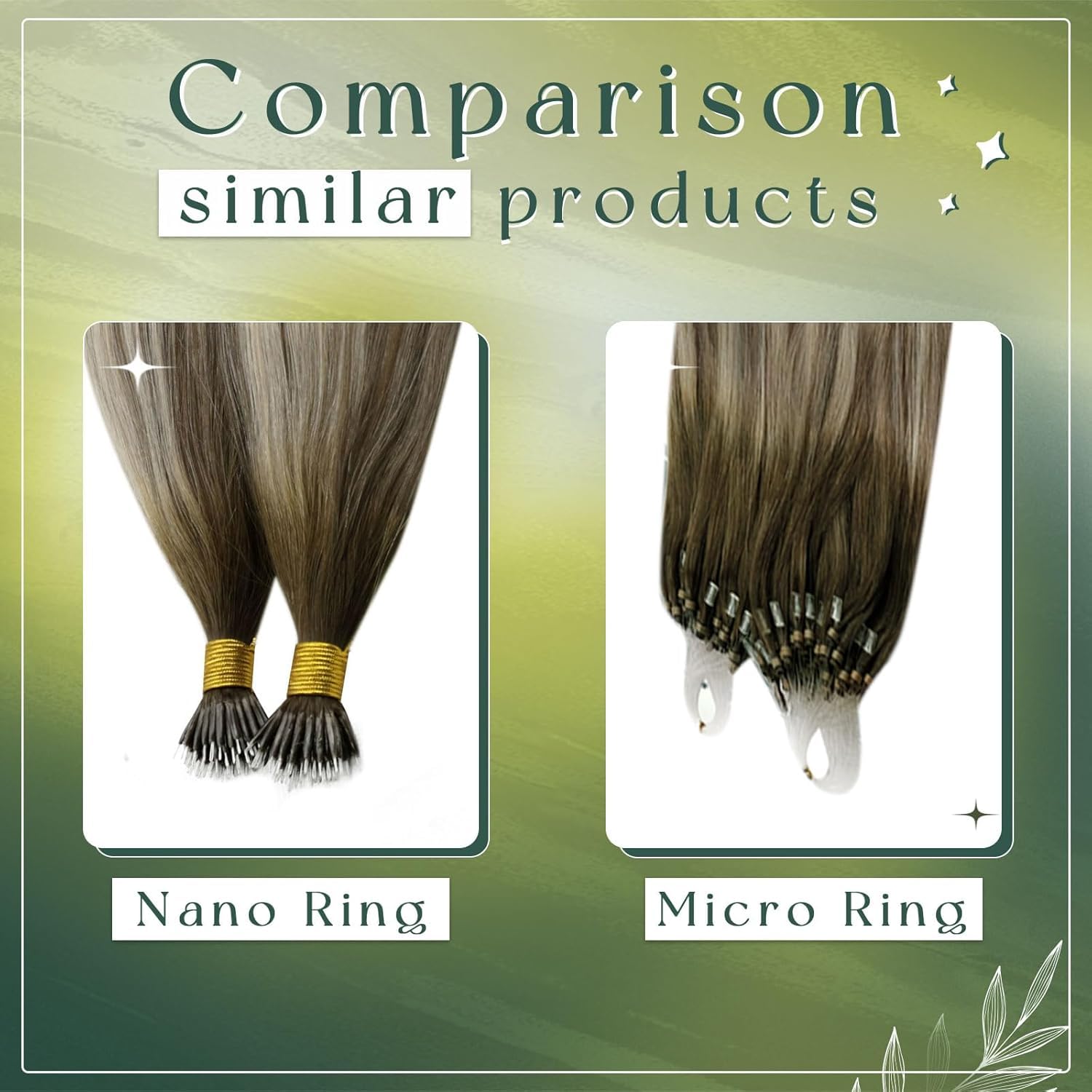 RUNATURE Pre Bonded Extensions Echthaar Braun Balayage Blond 60cm 50g 50s #3/8/22