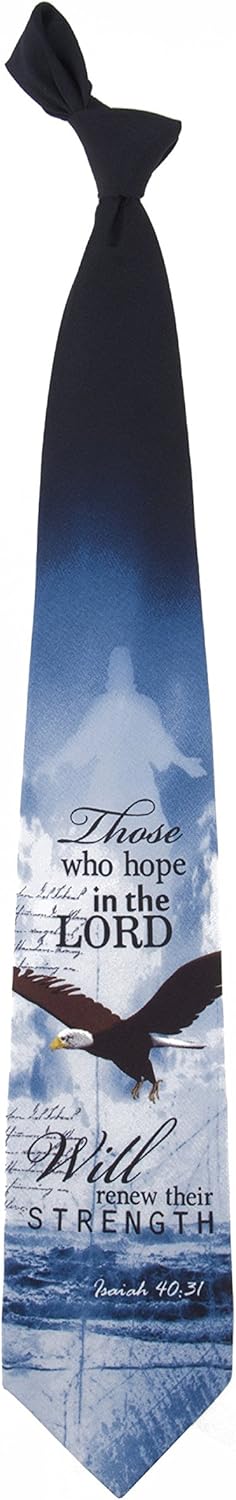 Eagles Wings Men's Finely Crafted Inspirational Necktie - Renew Their Strength Isa.4031