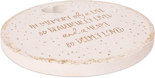 Miniatura 2 de Pavilion Gift Company - En memoria de una vida tan hermosamente viva y un corazón tan profundamente amado - Piedra de jardín redonda de 10 pulgadas