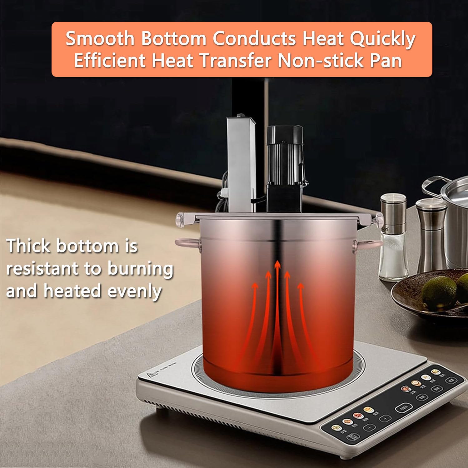 Mezclador Automático De Alimentos, Mezclador Eléctrico De Ollas De 40L 80L, Mezclador Eléctrico Para Mermeladas Y Salsas, Equipo Mezclador Automático De Alimentos Con Calefacción Acero Inoxidabl,40L