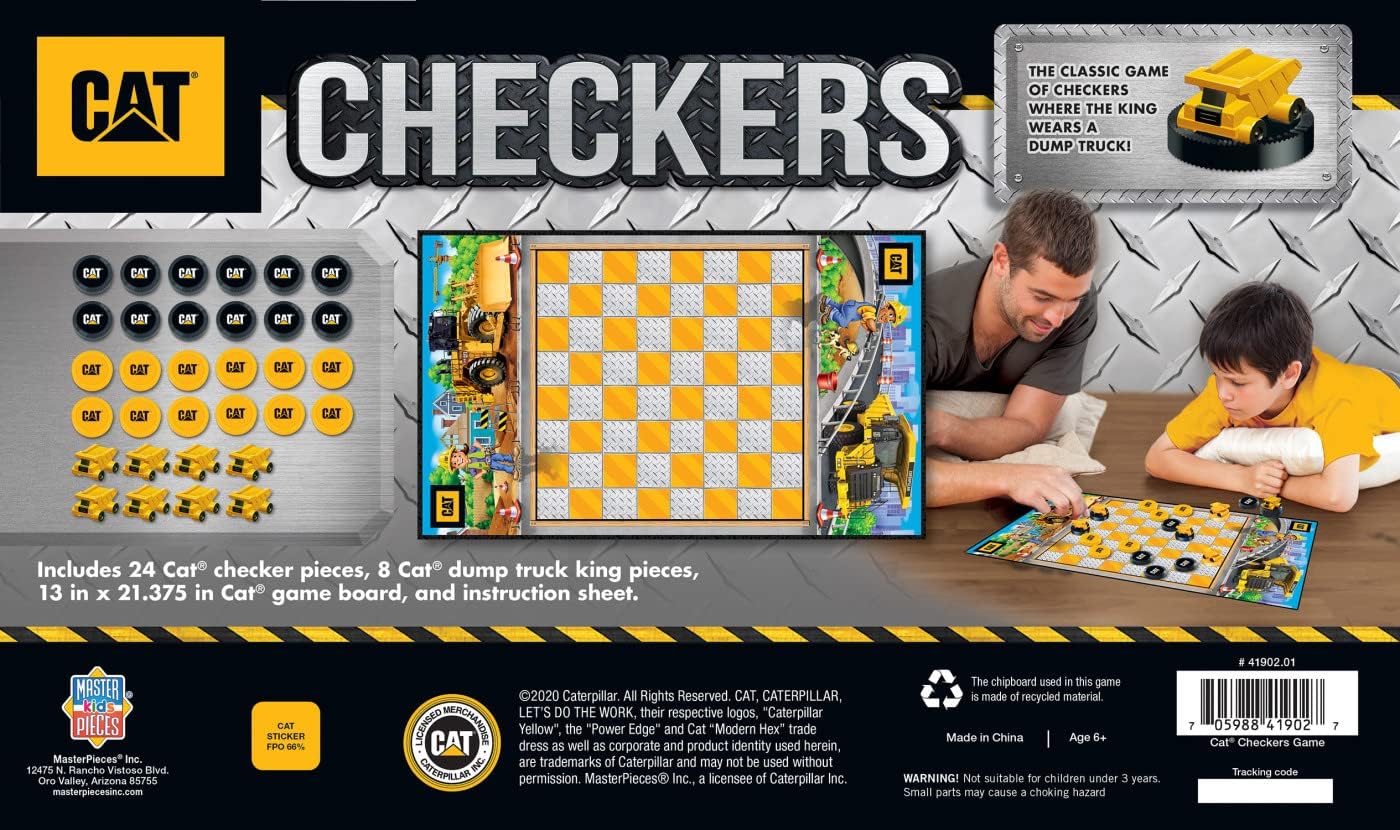 MasterPieces Family Game - Caterpillar Checkers - Officially Licensed Board Game for Kids & Adults 13" x 21"