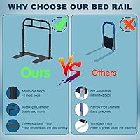 Vista 7 de Bed Rail for Elderly Adults Safety, Heavy Duty Bed Rail with 6 Adjutsable Heights, Bed Assist Rail for Seniors, Twin, Queen, King Size Bed
