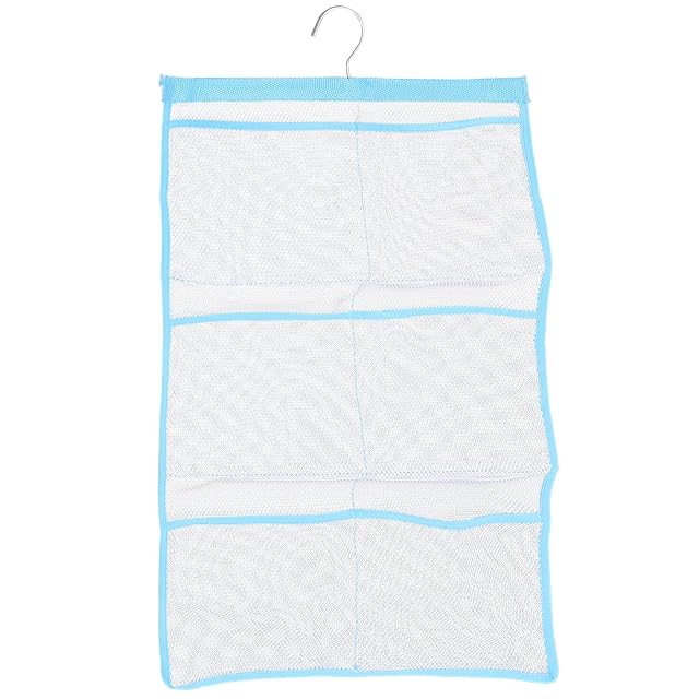 Abaodam Hanging Mesh Shower Organizer with 6 Storage Pockets Quick Dry Bathroom Storage Bag for Toiletries Space Saving