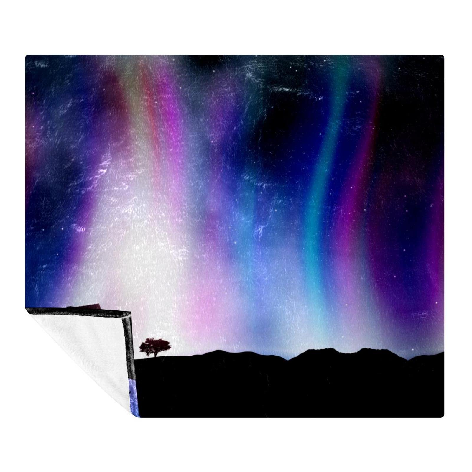 Manta de forro polar, súper suave y lujosa, diseño de cielo estrellado
