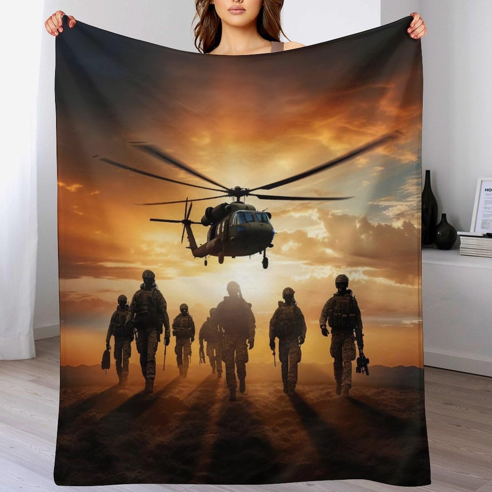 Couverture ultra luxueuse hélicoptère en flannel de qualité supérieure et sans rejet