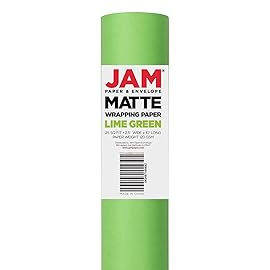 JAM Paper Gift Wrap - Matte Wrapping Paper - 100 Sq Ft Total - Matte Red - 4 Rolls/Pack