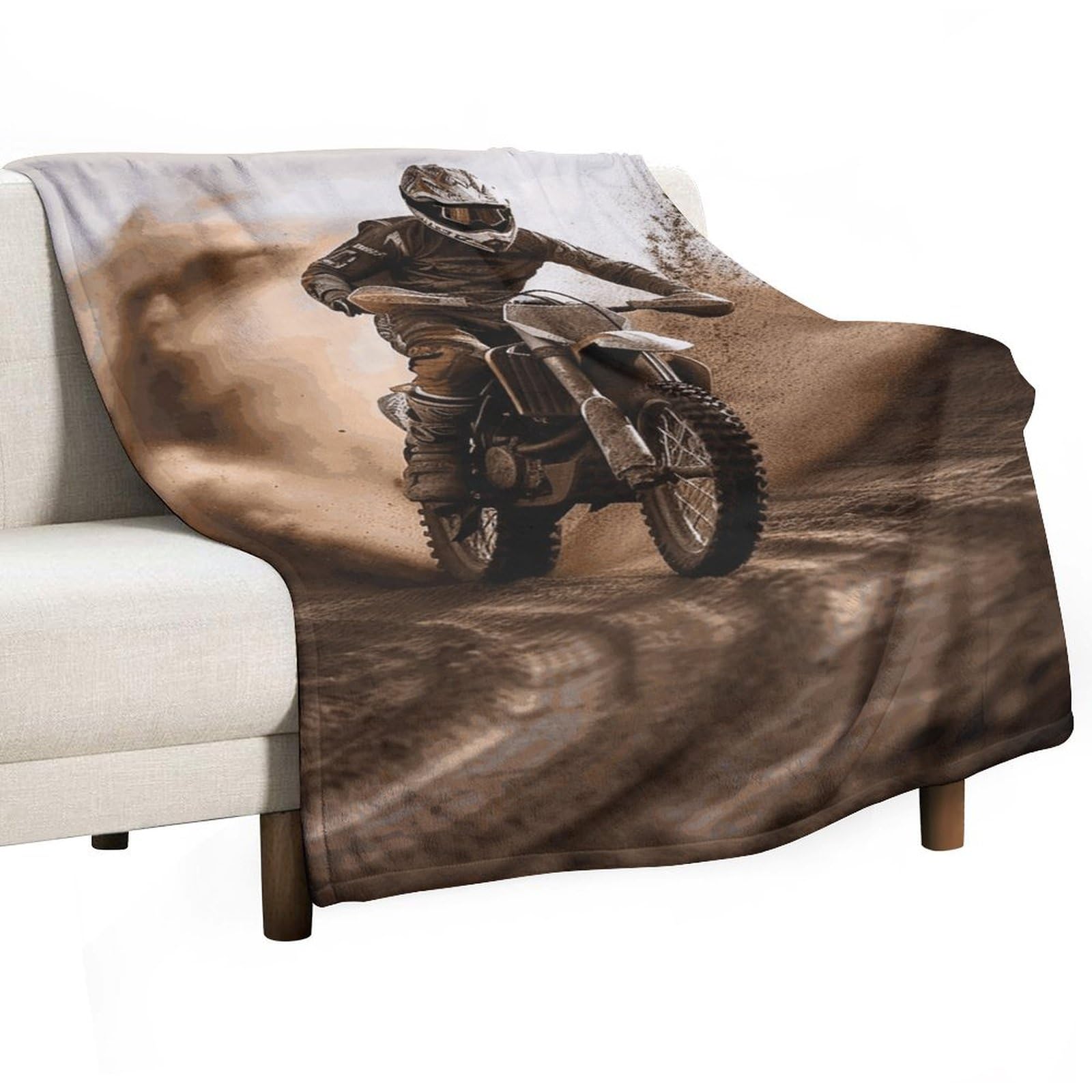Plaid motocross léger pour vos pique-niques et voyages en famille