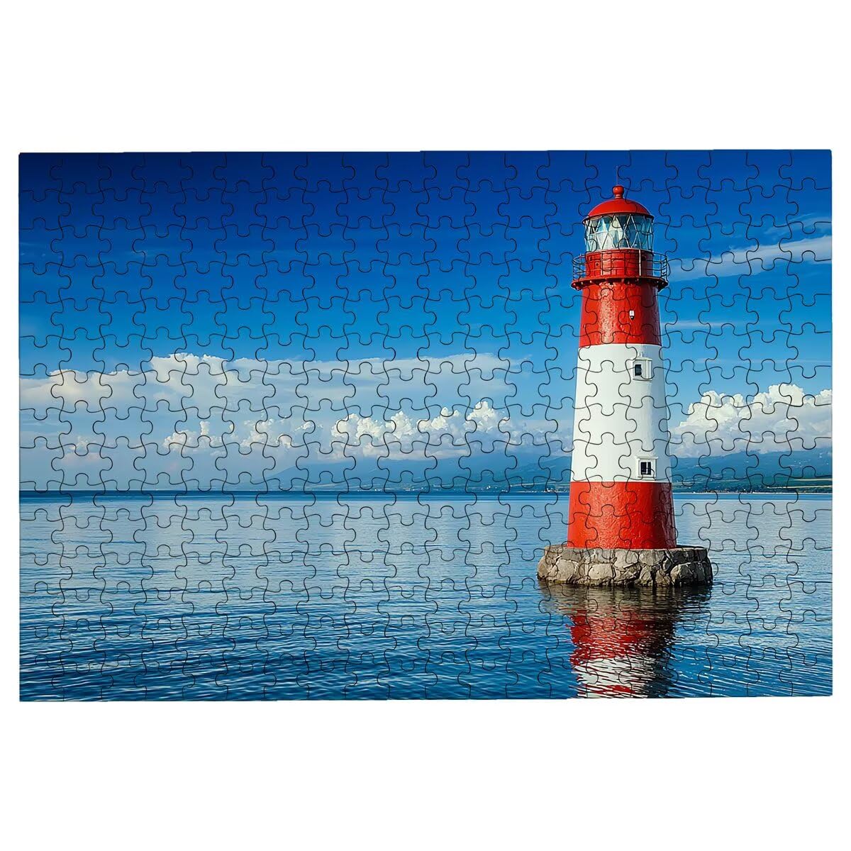 Puzzle 5000 sztuk oceanu, drewniane puzzle latarnia morska, klasyczna łamigłówka dla całej rodziny, zabawki puzzle litery na plecach, oryginalne prezenty dla mężczyzn wystrój -2089