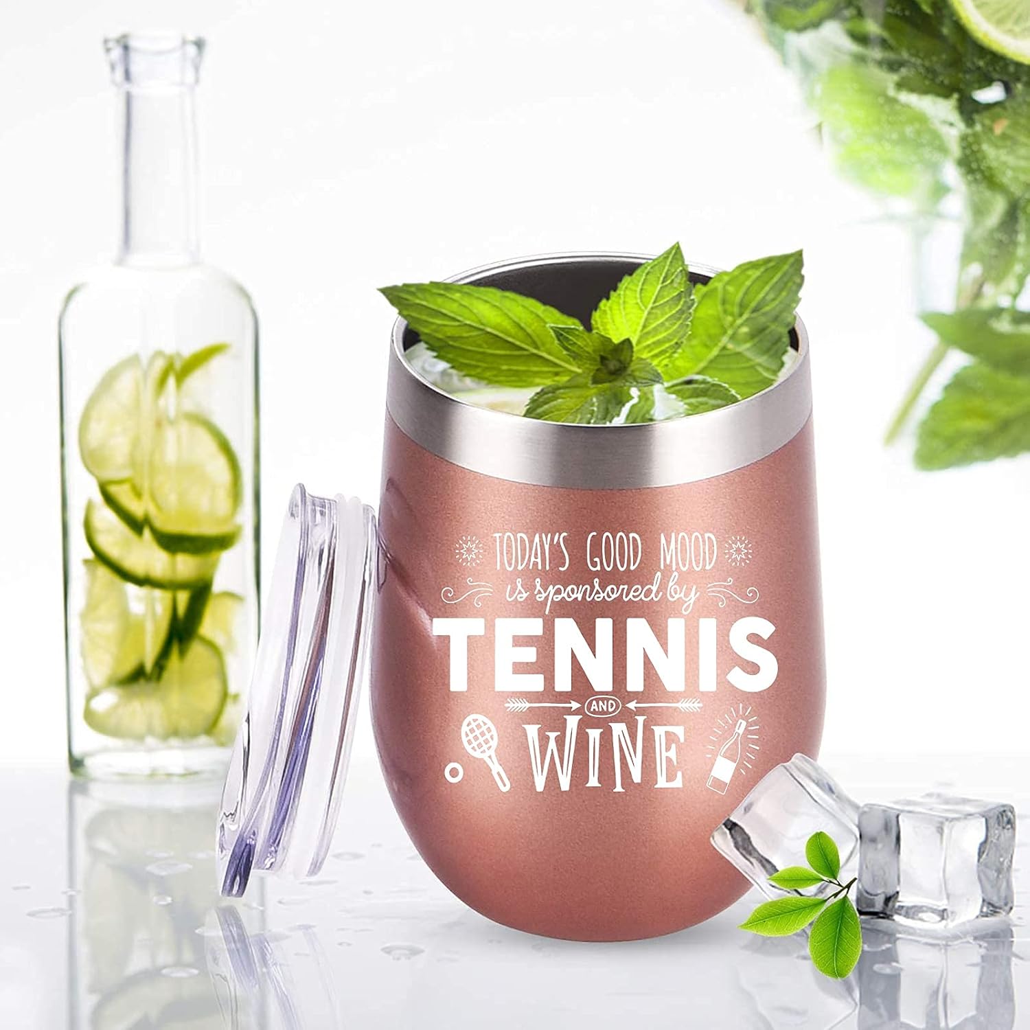 Kubbut Tennis Gifts for Men/Women, Gifts for a Tennis Lover Accessories/Party Decorations Themed Tumbler 12OZ - Image 7