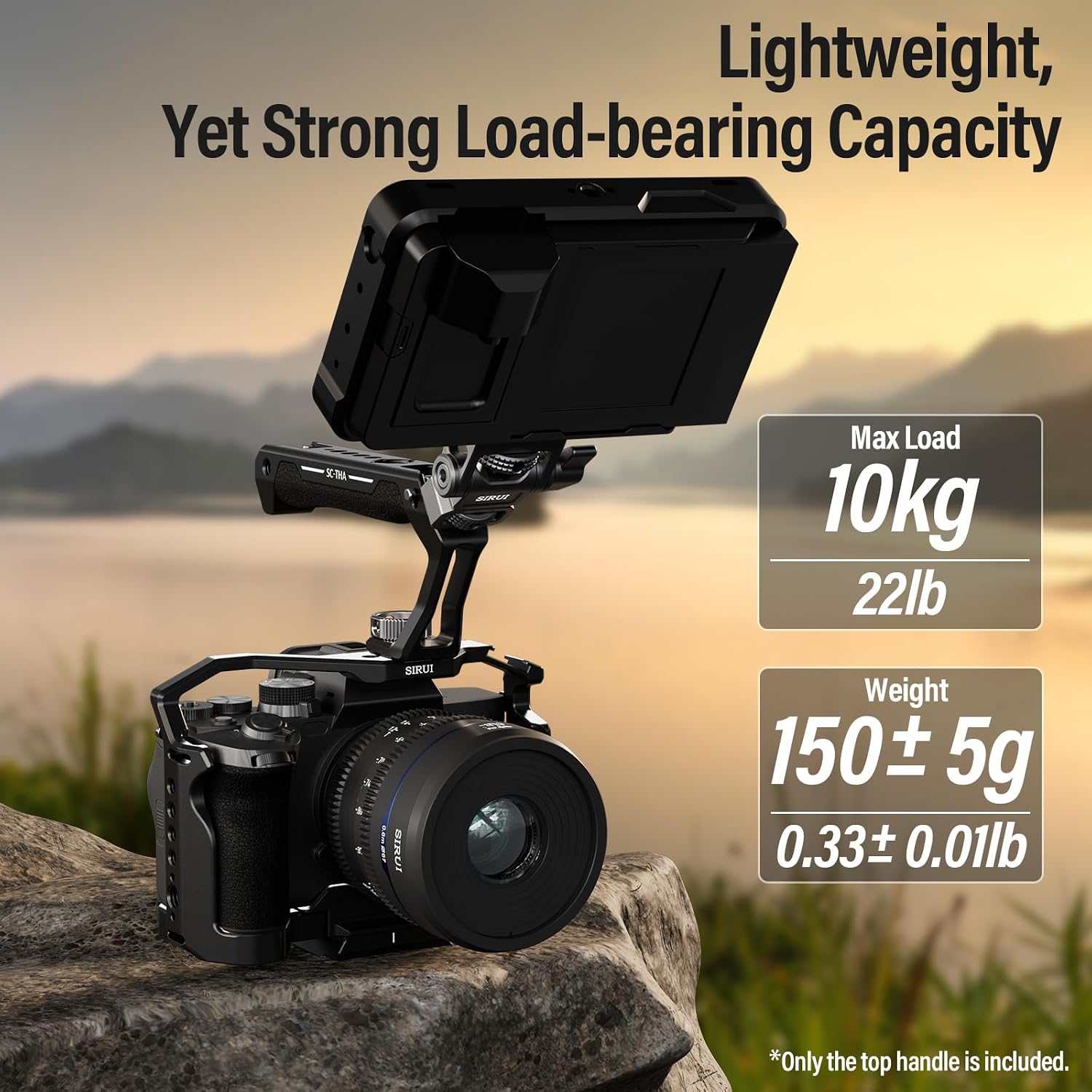Sirui Top Handle with ARRI-Style 3/8"-16 Screw Mount description image 5