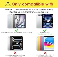 Vista 2 de VIKESI Funda para iPad Pro de 11 pulgadas de 4ª/3ª/2ª/1ª generación, iPad Air de 11 pulgadas, 5ª y 4ª generación con parte trasera transparente