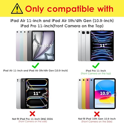 Miniatura 2 de VIKESI Funda para iPad Pro de 11 pulgadas de 4321 generación, Funda para iPad Air de 11 pulgadas  5  4 generación con parte trasera transparente,