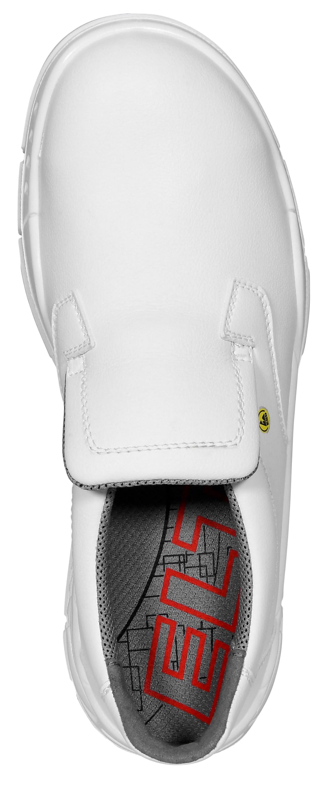 ELTEN White Slipper Low ESD S2 | Sicherheitsschuhe für Damen & Herren, Stahlkappe, leicht, atmungsaktiv, Gr. 42
