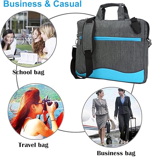 Miniatura 7 de Maletín de hombro para laptop de 13, 14, 15.6, 16, 17.3 pulgadas, para hombres y mujeres, negocios o casual