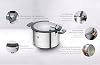 ZWILLING Simplify 5-Piece Saucepan Set with Pouring Function Stay Cool Handles Induction Safe Stainless Steel Grey