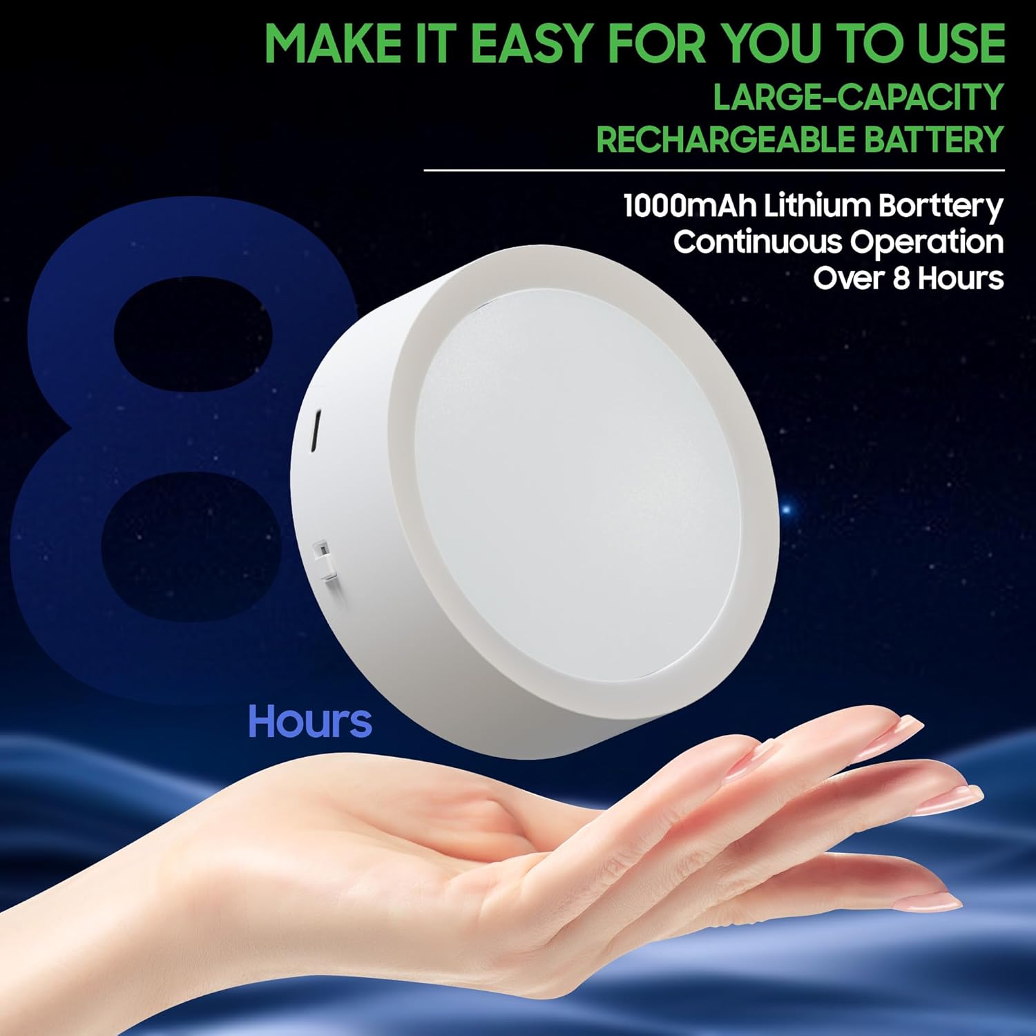 10L0L Universal Golf Cart Dome Light for EZGO Club Car Yamaha UTV, Wireless Lighting USB Rechargeable L E D Touch Car Dome Light Can Stick Anywhere, Great Golf Gifts (White) (2, RGB White)