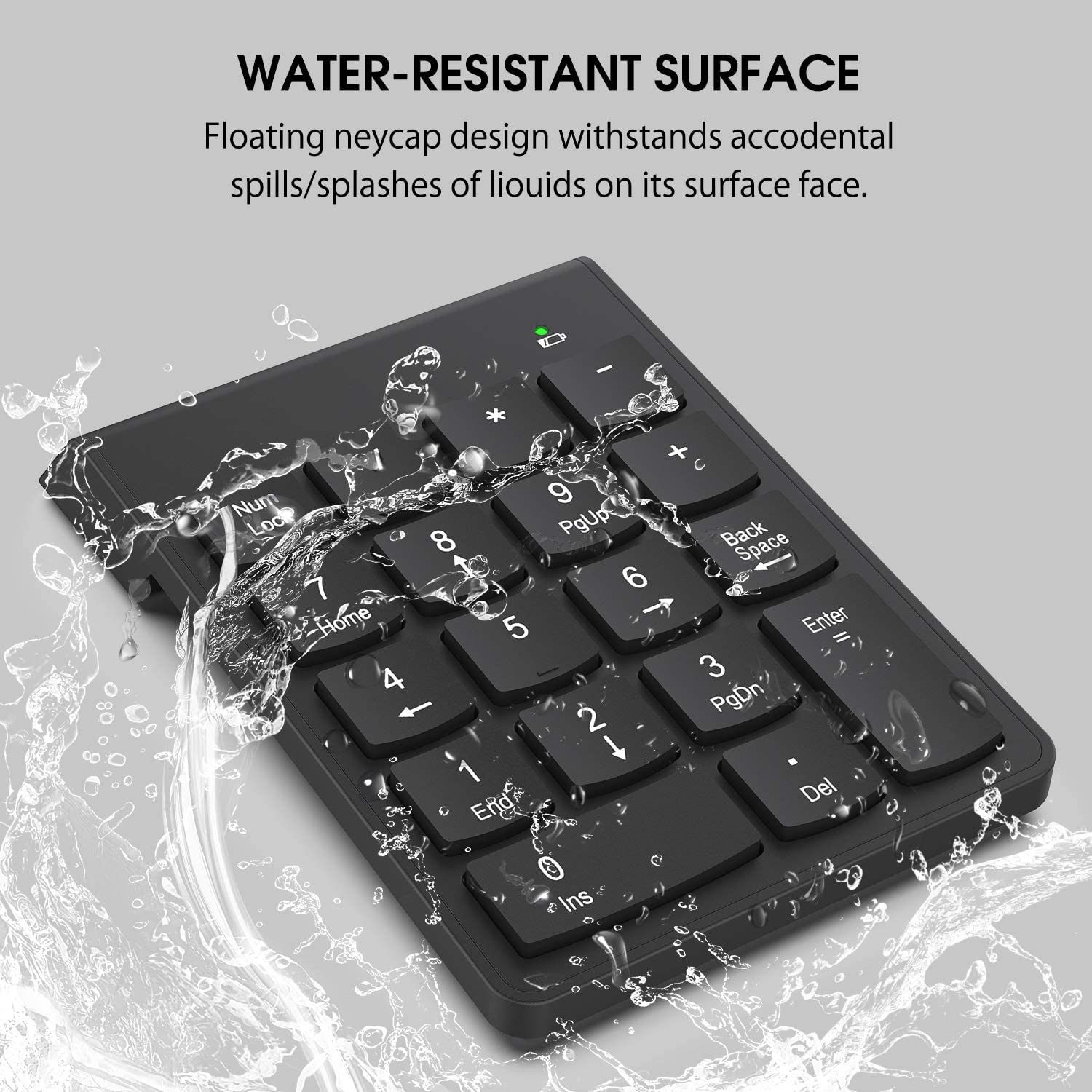 DollaTek Bezprzewodowy keypad z 22 przyciskami, przeno?ny, do laptopa, PC, kompatybilny z Win7/8/NT/ME/2000/XP/Vista Win10/Android/Linux/iOS