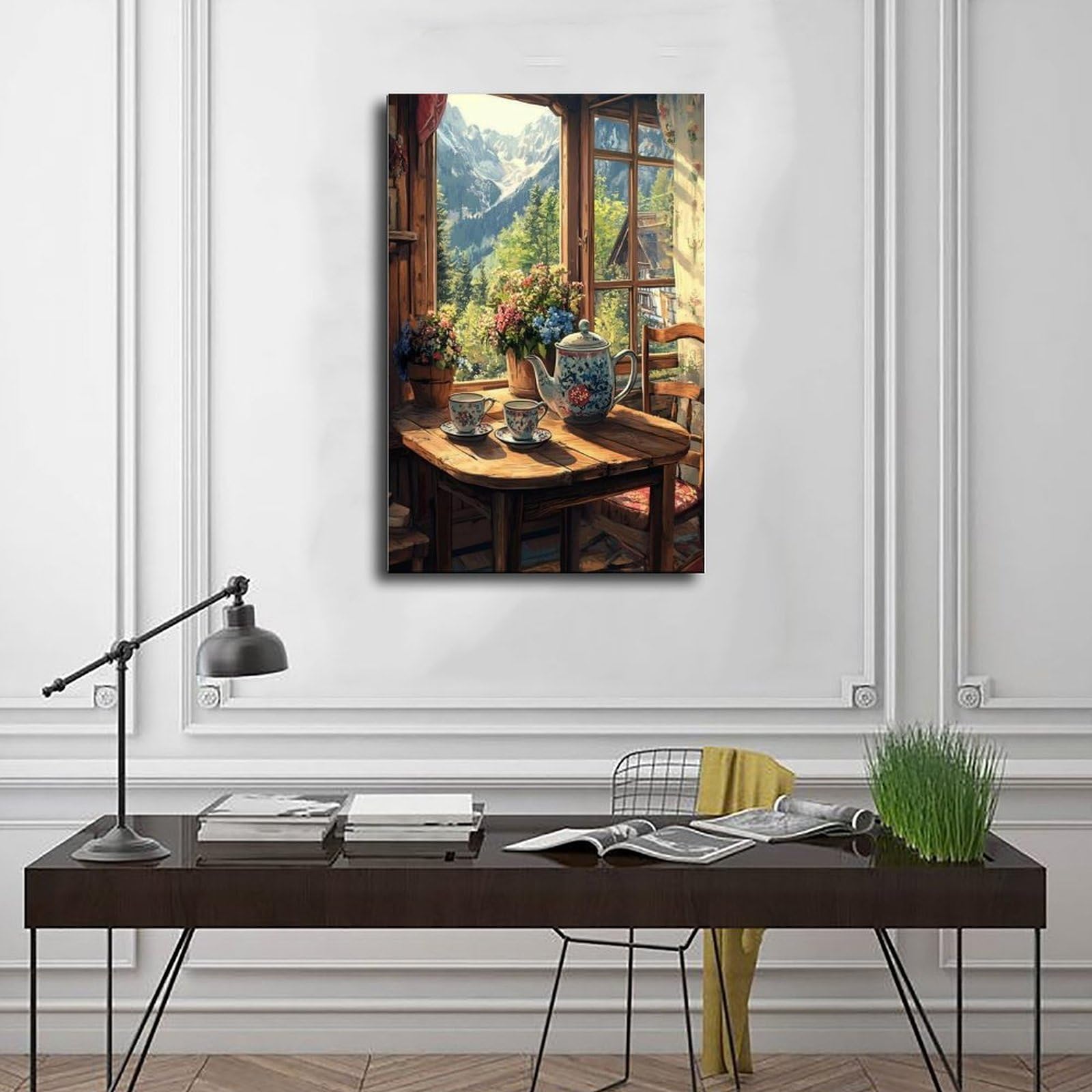 UTGN Teeservice Aus Den 60er Jahren Leinwandposter Schlafzimmer Dekor Landschaft Dekor Geschenk 50 x 75 cm
