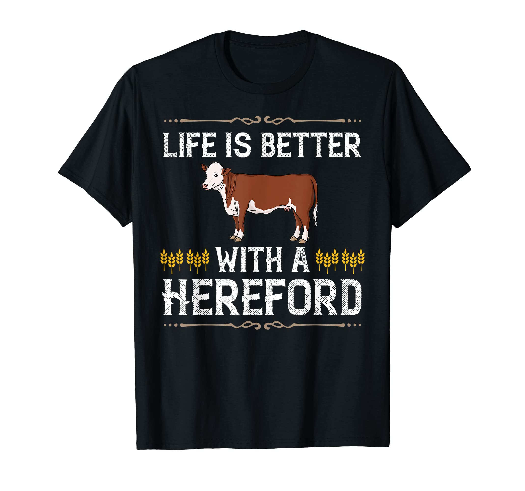Hereford Cow Cattle Bull Beef Farm T-Shirt