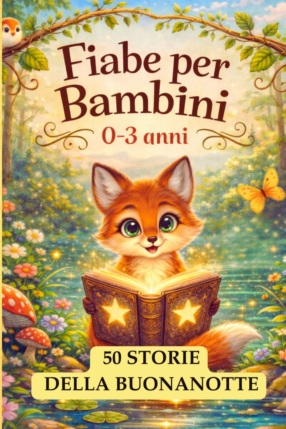 FIABE PER BAMBINI 0 - 3 anni: Magiche Storie della Buonanotte Illustrate a COLORI. 50 Racconti Brevi, Rilassanti ed Educativi per la Nanna.