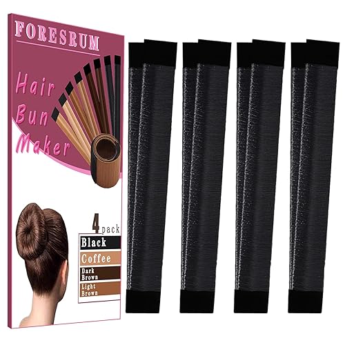 Miniatura 10 de 4 piezas de accesorios para el cabello con forma de dona mágica, para hacer moños de ballet para mujeres y niños