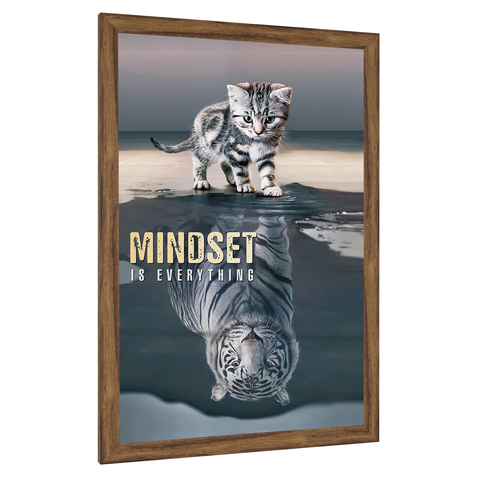 20x40 Frame Rustic Brown, Distressed 40x20 Picture Frame, Art Pic Hanging Poster Frame, 20 by 40 Gallery Family Concert Portrait Wall Photo Frame Anniversary/Birthday/Wedding/Thank you/Christmas Gift