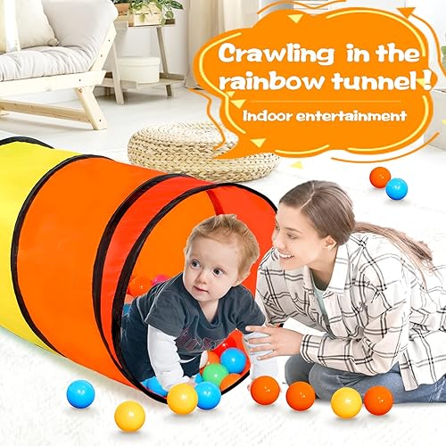Miniatura 3 de GeerWest Túnel para niños pequeños para niños, juguete de túnel desplegable para niños y perros, juego en interiores y exteriores, regalos para