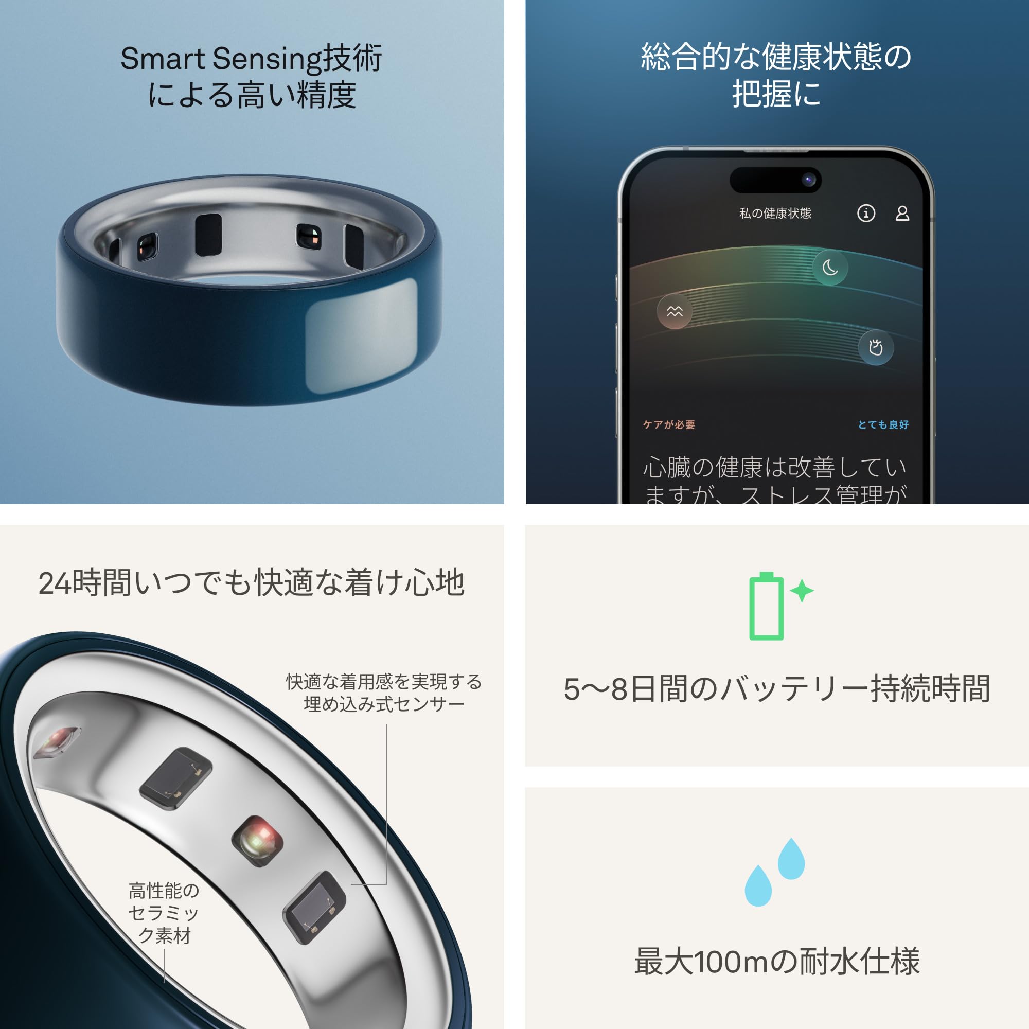 Amazon.co.jp: Oura Ring 4（オーラリング 第4世代）セラミック