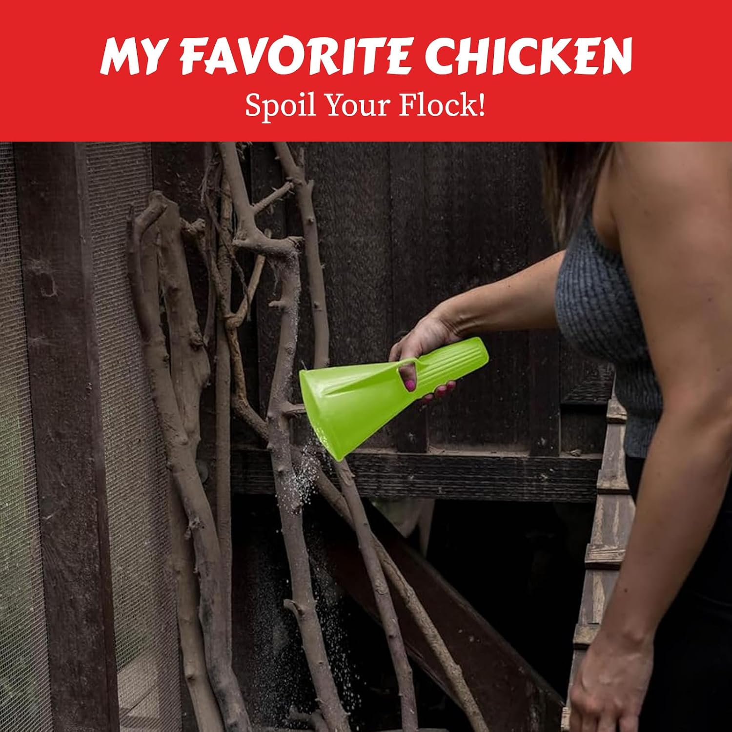 My Favorite Chicken Powder Duster – Food Grade Applicator & Dusting Powder Dispenser with Puff, Chicken Powder & Sulfur Powder, Easy Clean Green