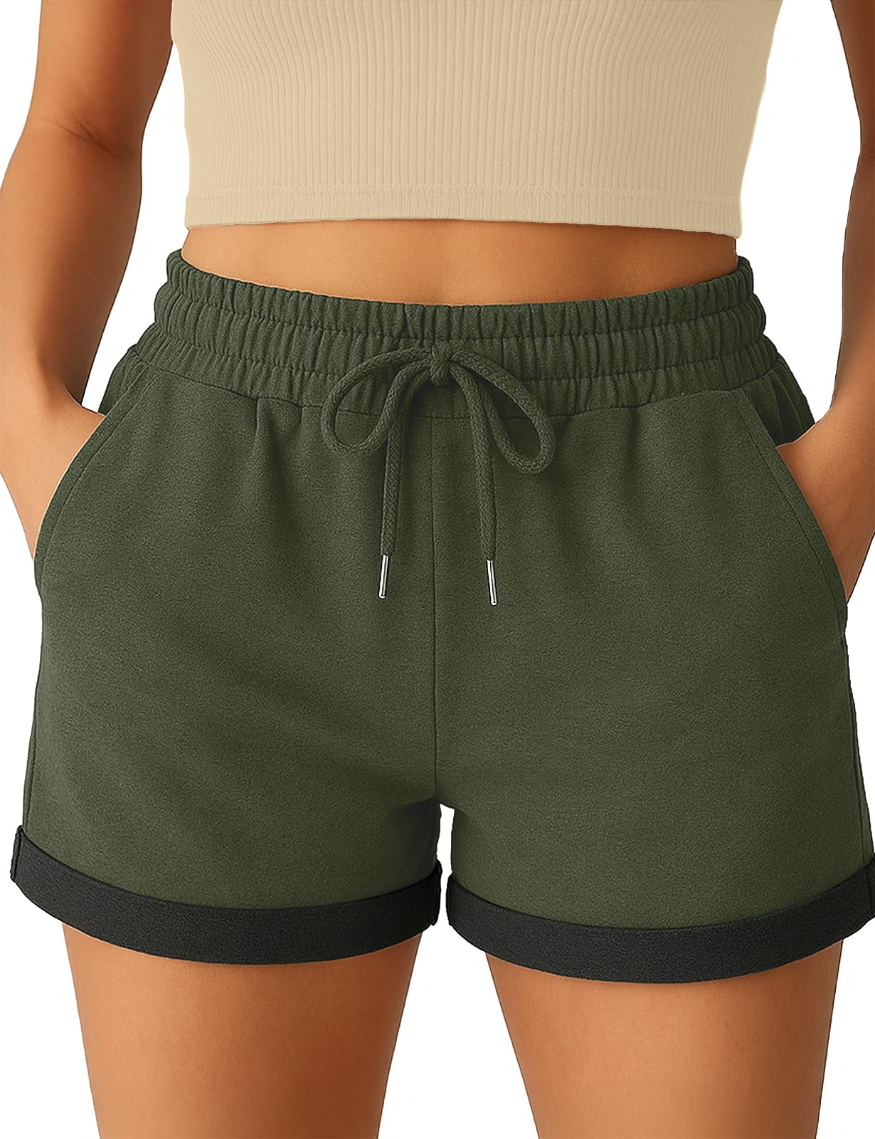 Smith & Solo Kurze Hose Damen - Shorts Sommer Hosen, Laufhose Kurz Sporthose, Trainingshose Sportshorts Women Laufshorts