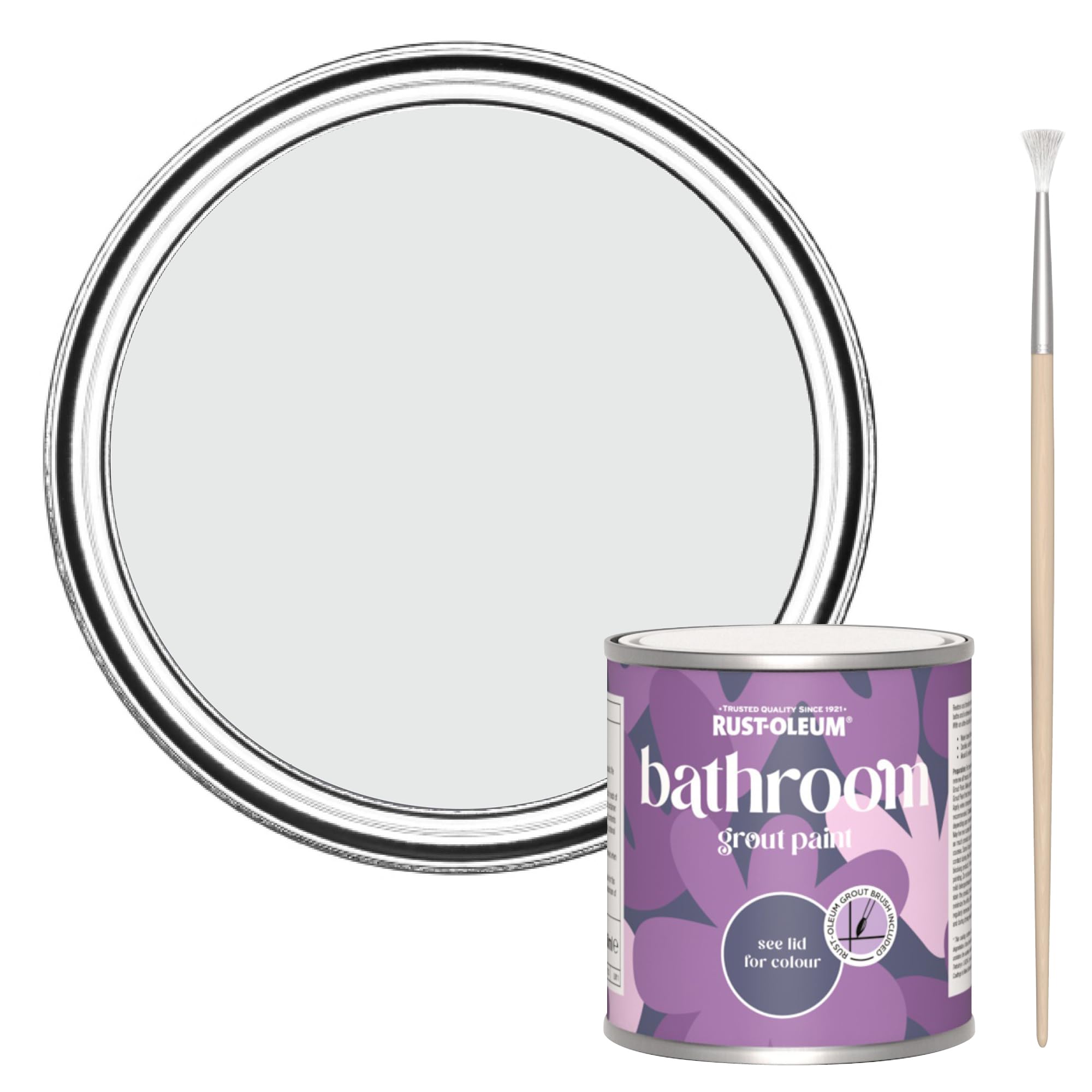 Rust-Oleum Mould-Resistant Grey Bathroom Grout Paint -Monaco Mist 250ml