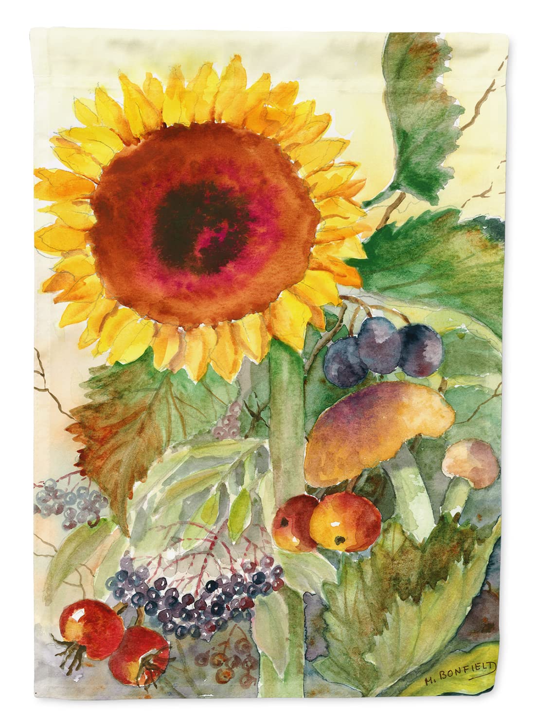 Caroline's Treasures Hausflagge "Lila Tulpen" Von Maureen Bonfield – Groß, 100% Polyester, Wetterfest (71x102 Cm)