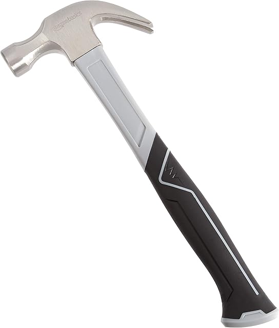 Amazon Basics Fiberglass Handle Claw Hammer - 454g