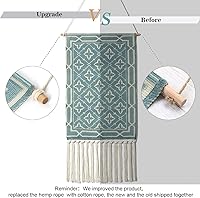 Vista 4 de Dremisland Tapiz tejido de macramé para colgar en la pared, decoración bohemia bohemia para el hogar, decoración geométrica de arte, telón de fondo