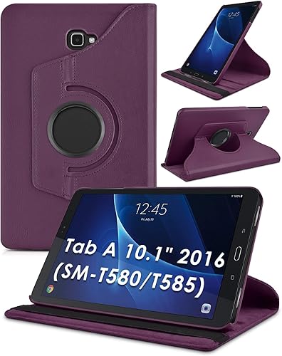 DETUOSI Funda giratoria para Samsung Galaxy Tab A de 10.1 pulgadas 2016 (SM-T580), Encendidoapagado automático Funda giratoria de 360 grados con