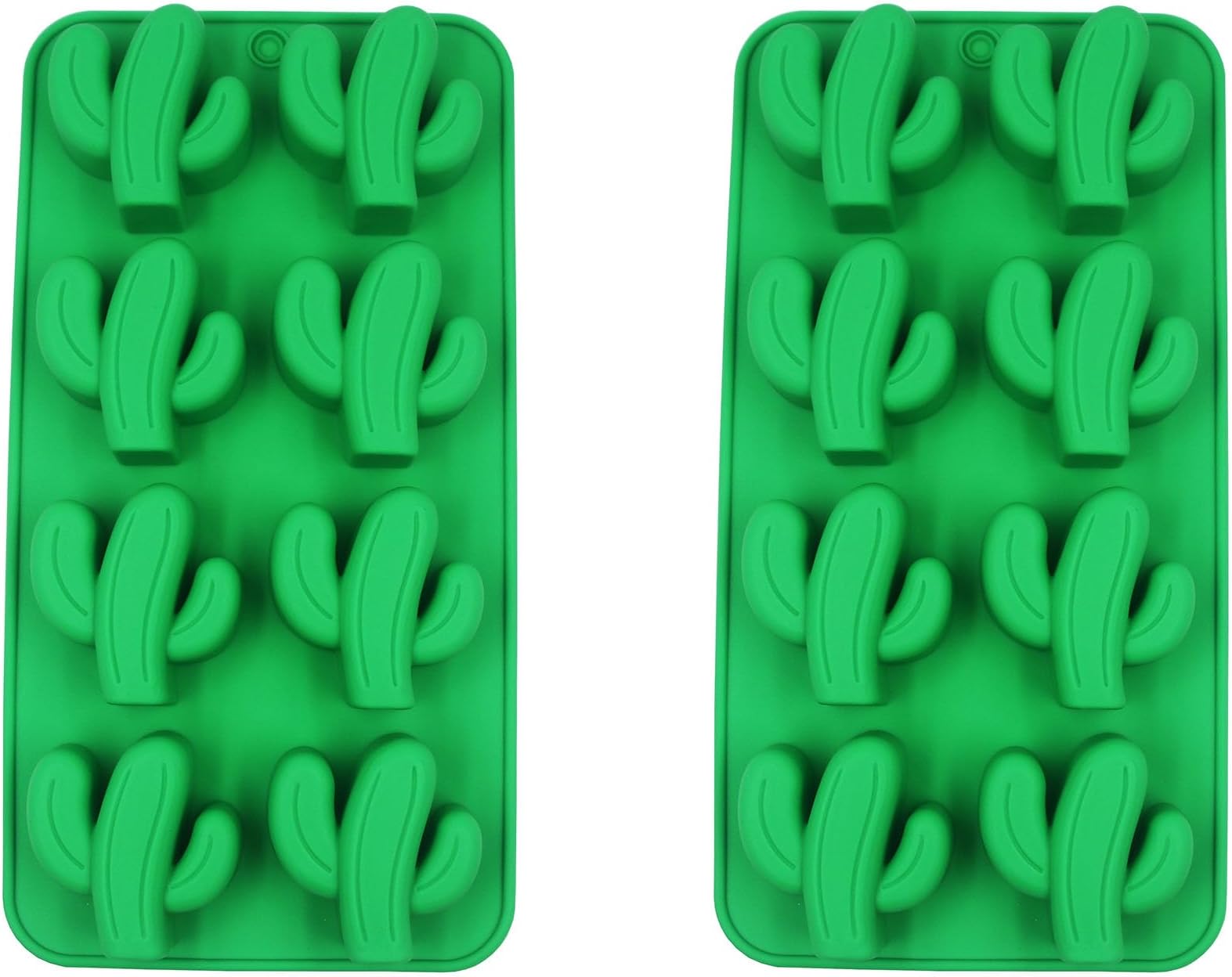 2 Pack Chocolate Molds,8-Cavities Silicone Cactus Mold for Chocolate,Candy,Cake Decoration,Jelly