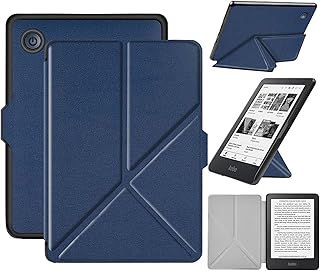 Miimall Compatible with 6" Kobo Clara 2E Case 2022 Released, Ultra Slim Lightweight PU Leather Protective Cover with Auto Sleep/Wake & Stand for Kobo Clara 2E 6inch(Blue)